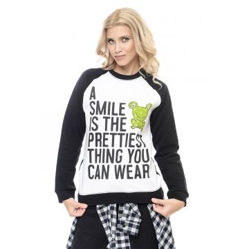Bluza de trening de bumbac cu imprimeu text