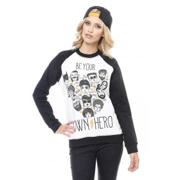 Bluza de trening de bumbac cu maneci raglan