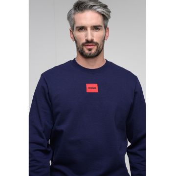 Bluza de trening din bumbac cu decolteu la baza gatului Diragol