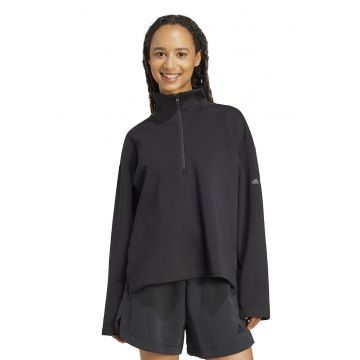 Bluza de trening lejera din amestec de modal cu fermoar scurt