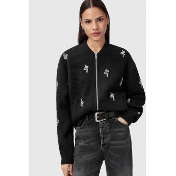 Bluza de trening tricotata cu broderie Rhea