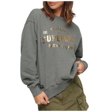 Bluza sport cu logo cu maneci cazute