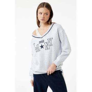 Bluza supradimensionata de trening cu maneci cazute