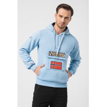 Hanorac cu snur si logo brodat Gymclass