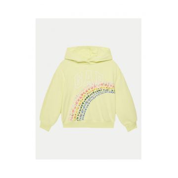 Hanorac dama -  CITRON - galben - bumbac si poliester reciclat