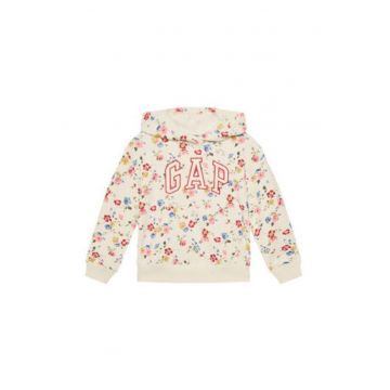 Hanorac dama -  imprimeu floral - bumbac - alb