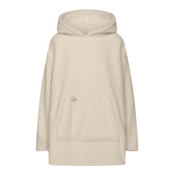 Hanorac dama  Junko - cu gluga - poliester - minimalist - bej - Hanorac dama  Junko - cu gluga - poliester - minimalist - bej -