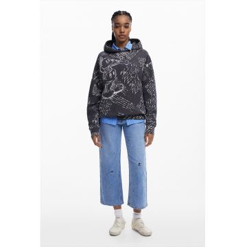 Hanorac de bumbac cu model grafic