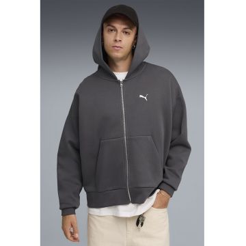 Hanorac relaxed fit cu fermoar