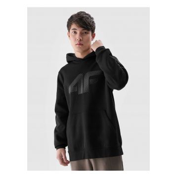 Hanorac Sport  pentru Barbati - Negru Intens - Bumbac 80% - Fara Fermoar - Marimi S-XXL - Casual & Sportstyle - Durabil si Confortabil