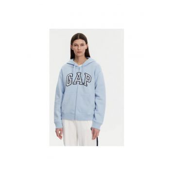 Hanorc dama  678782-05 - Bumbac /Poliester reciclat - Albastru deschis