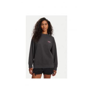 Hanorc dama  ERJFT04997 - Bumbac/Poliester - Negru