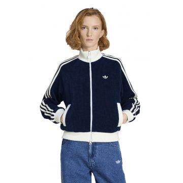 Bluza de trening cu buzunare laterale si fermoar