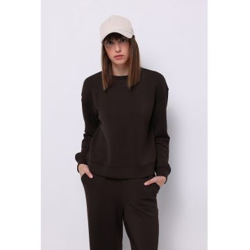 Bluza de trening cu decolteu la baza gatului - din amestec de modal