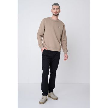 Bluza de trening cu decolteu la baza gatului si logo