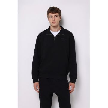 Bluza de trening cu fenta cu fermoar