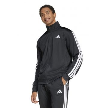 Bluza de trening cu fermoar si benzi logo contrastante