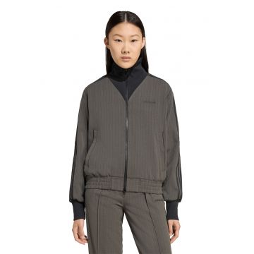 Bluza de trening cu fermoar si guler inalt