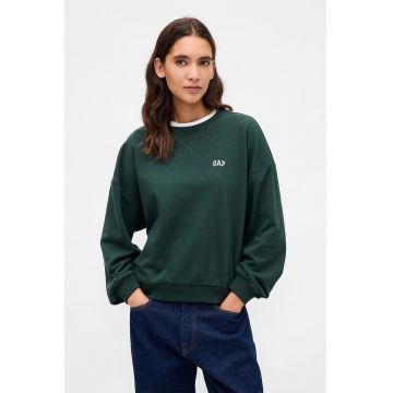 Bluza de trening cu logo si maneci cazute