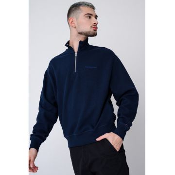 Bluza de trening de bumbac cu logo discret