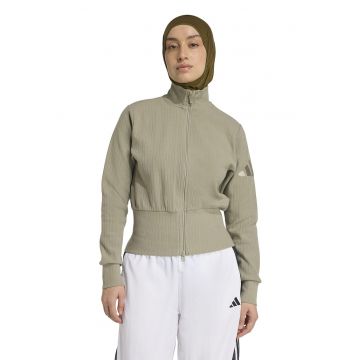 Bluza de trening din amestec de bumbac cu fermoar