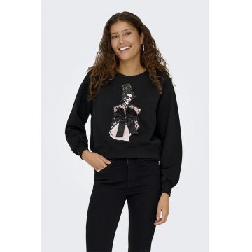 Bluza de trening din amestec de bumbac cu imprimeu grafic