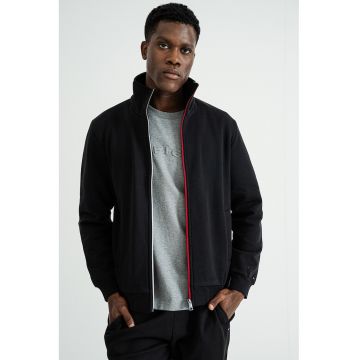 Bluza de trening din amestec de bumbac organic cu fermoar