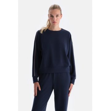 Bluza de trening din amestec de modal cu decolteu la baza gatului