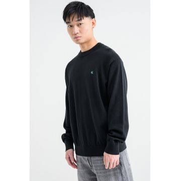 Bluza de trening din bumbac cu decolteu la baza gatului