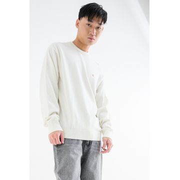 Bluza de trening din bumbac cu decolteu la baza gatului