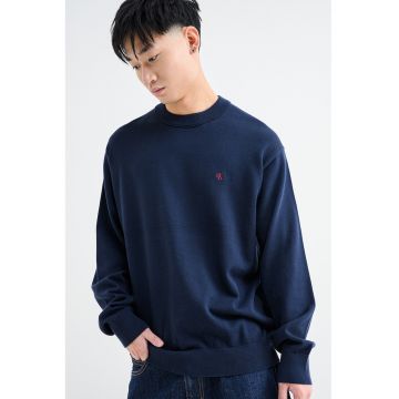 Bluza de trening din bumbac cu decolteu la baza gatului