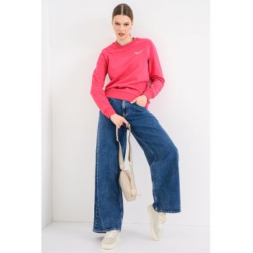 Bluza de trening din bumbac cu decolteu la baza gatului