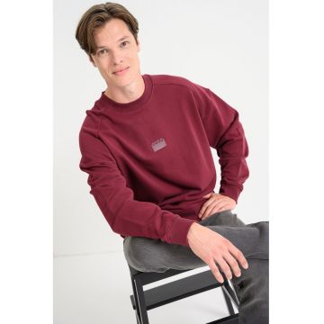 Bluza de trening din bumbac cu imprimeu pe partea din spate Delast