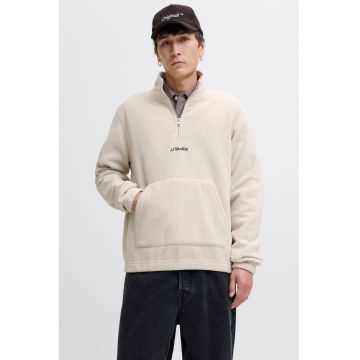 Bluza de trening din fleece cu fenta cu fermoar