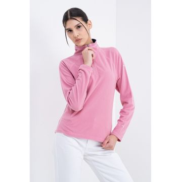 Bluza de trening din fleece cu fenta cu fermoar scurt Skylar