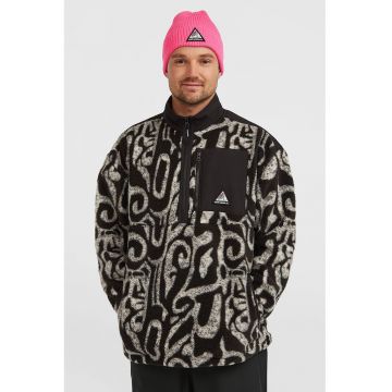 Bluza de trening din fleece cu fenta cu fermoar si model FWC Play