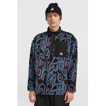 Bluza de trening din fleece cu fenta cu fermoar si model FWC Play