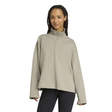 Bluza de trening lejera din amestec de modal cu fermoar scurt