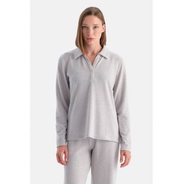 Bluza de trening polo cu maneci cazute