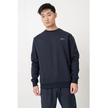 Bluza de trening regular fit cu decolteu la baza gatului