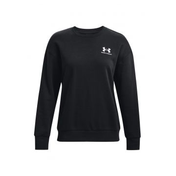 Bluza sport din fleece cu decolteu la baza gatului Essential
