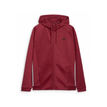 Hanorac antrenament cu gluga  barbati - carmin - poliester - marimi S-