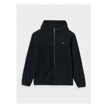 Hanorac barbati  polar cu gluga - negru - greutate medie