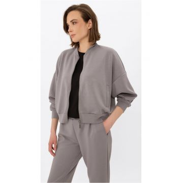 Hanorac bomber dama - Comfort Fit -  B-Cherry - Gri