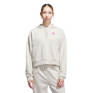 Hanorac crop cu imprimeu pe spate