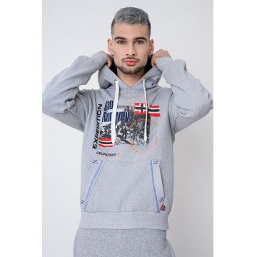 Hanorac cu buzunar kangaroo si imprimeu Gomap