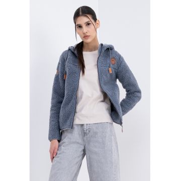 Hanorac cu fermoar din teddy Truble