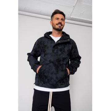 Hanorac cu fermoar scurt Black 19012 Hanorac cu fermoar scurt Black 19012