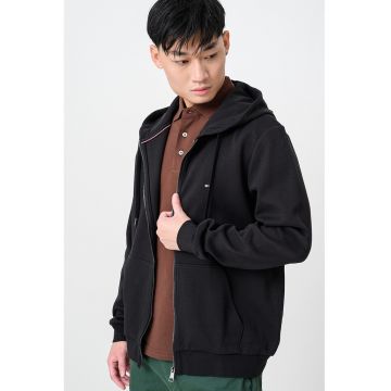 Hanorac cu fermoar si logo discret