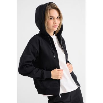 Hanorac cu fermoar si maneci cazute